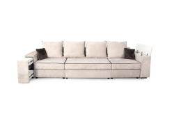 Угловой диван-кровать "Бостон" с функциональными подлокотниками СТАНДАРТ независимый пружинный блок (универсальный угол)