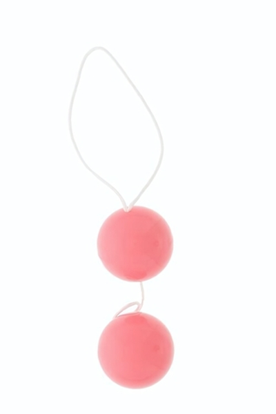 Розовые вагинальные шарики Vibratone DUO-BALLS (Цвет: розовый)