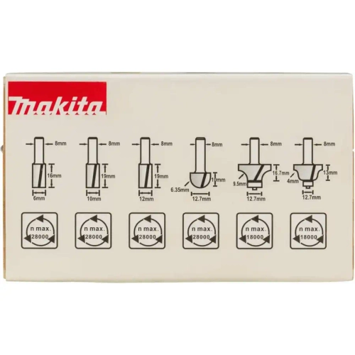 Набор фрез 6 шт Makita D-53540