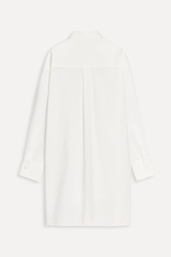 ZARA УДЛИНЕННАЯ РУБАШКА ИЗ ПОПЛИНА — 50TH ANNIVERSARY, БЕЛЫЙ