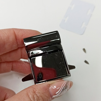 Замок-защелка на винтах 30*40 Черный никель