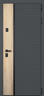 Стальная дверь "Авангард" с зеркалом