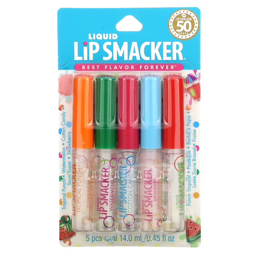 Lip Smacker, Жидкий блеск для губ, набор из 5 шт., 14 мл (0,45 жидк. унц.)