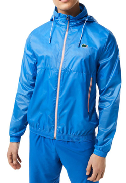 Мужская теннисная куртка Lacoste Tennis x Novak Djokovic Zip Jacket - небесный