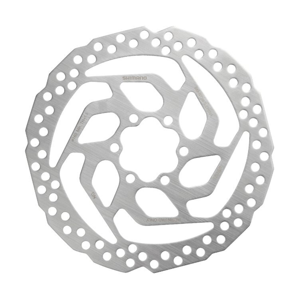 Ротор тормоза SHIMANO RT26,160мм,6-болт,только для полимер.колодок,крепление IS6 ASMRT26S (10702070/031222/3426786, Китай)