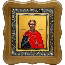 Леонид Коринфский Святой мученик. Икона на холсте.