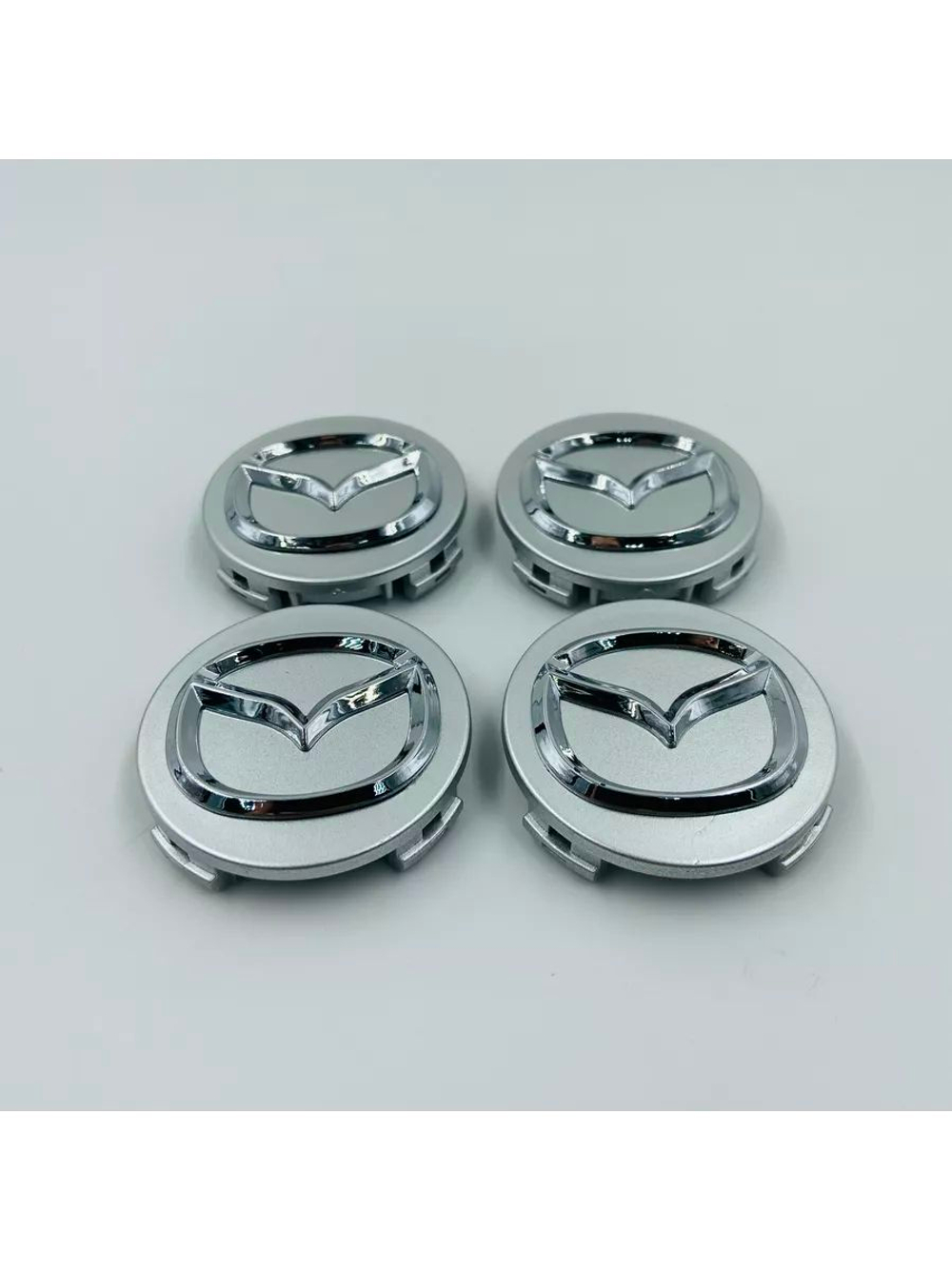 Колпачки заглушки на литые диски с эмблемой Mazda 56 мм 4 шт