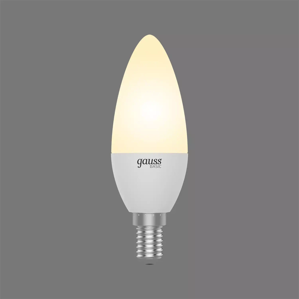Лампа Gauss LED Basic Свеча 5.5W E14 400lm 3000K  1033116