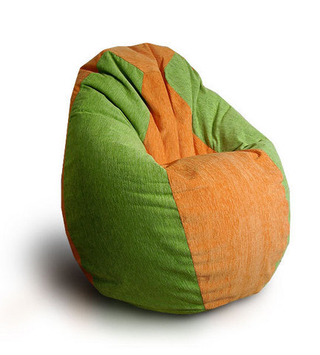 Кресло груша Оранжево-Салатовое