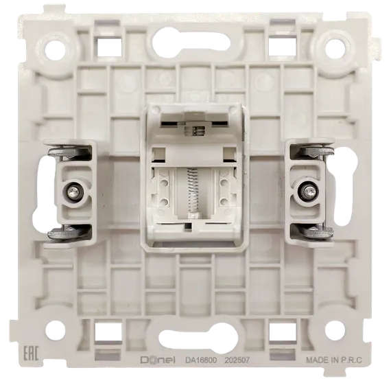 Donel R98 опорная плата с адаптером Keystone White (одиночная) для телефонной/компьютерной розетки,