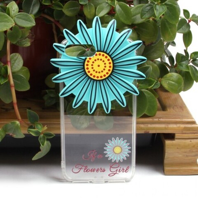 Силиконовый чехол "Цветы" для iPhone 7 Plus, 009869