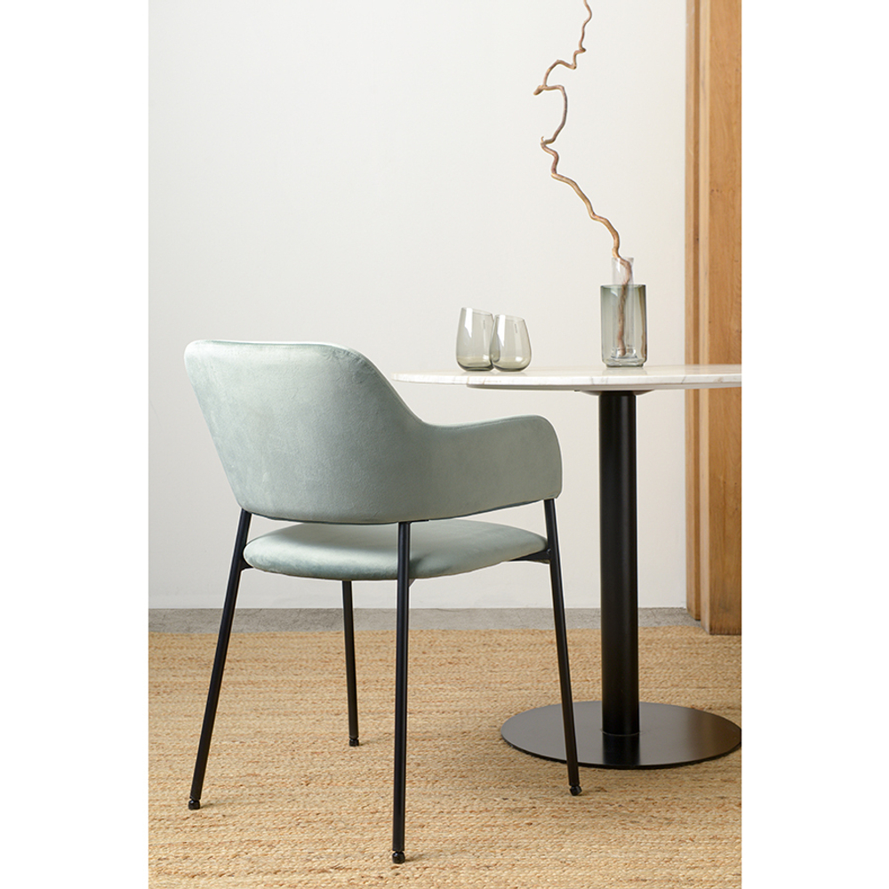 Стул Berg Viva серо-зеленый велюр