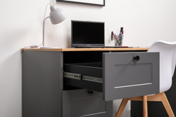 Остин Стол письменный 12.159 Серый графит/Дуб Вотан