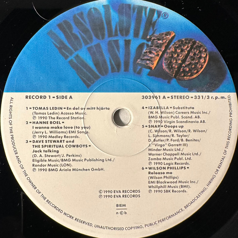 Absolute Music 10 2LP (Скандинавия 1990г.)