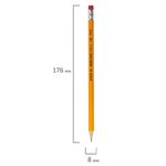 Карандаш чернографитный STAFF "EVERYDAY", 1 шт., НВ, с ластиком, корпус желтый, 181724