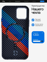 Карбоновый чехол на iPhone 15 Pro, цвет 220
