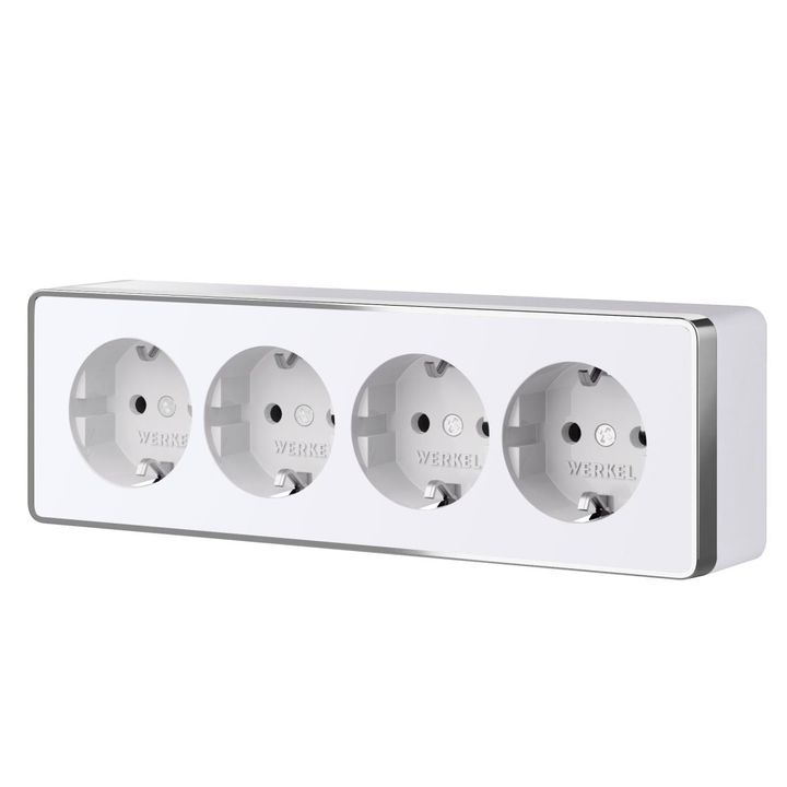 Розетка четверная с заземлением и шторками Gallant Werkel a071252