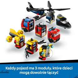 LEGO City - Набор с вертолетом, пожарной машиной и подводной лодкой 60462