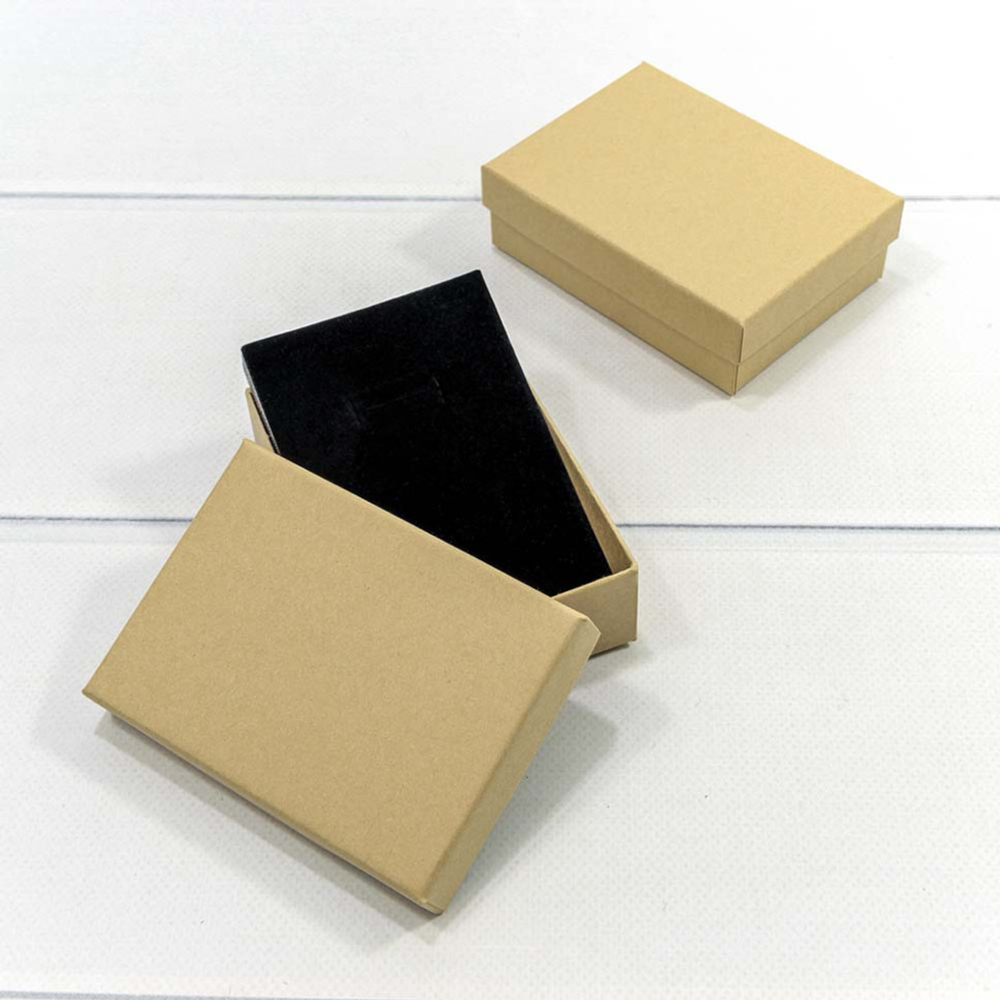 Коробка Ювелирная 11х8х3.4 см Набор 2 шт (Натуральный)