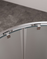 Душевой уголок Cezares MOLVENO-RH-22-130/120-P-Cr, 130х120х195, профиль хром, стекло Punto матовое