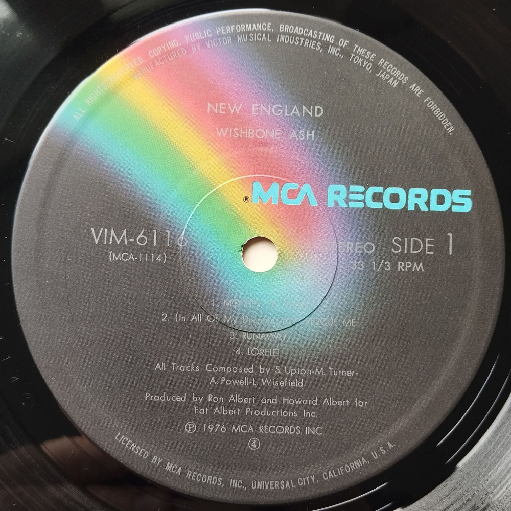 Винтажная виниловая пластинка LP Wishbone Ash New England (Japan 1976) (No Obi) Mother Of Pearl