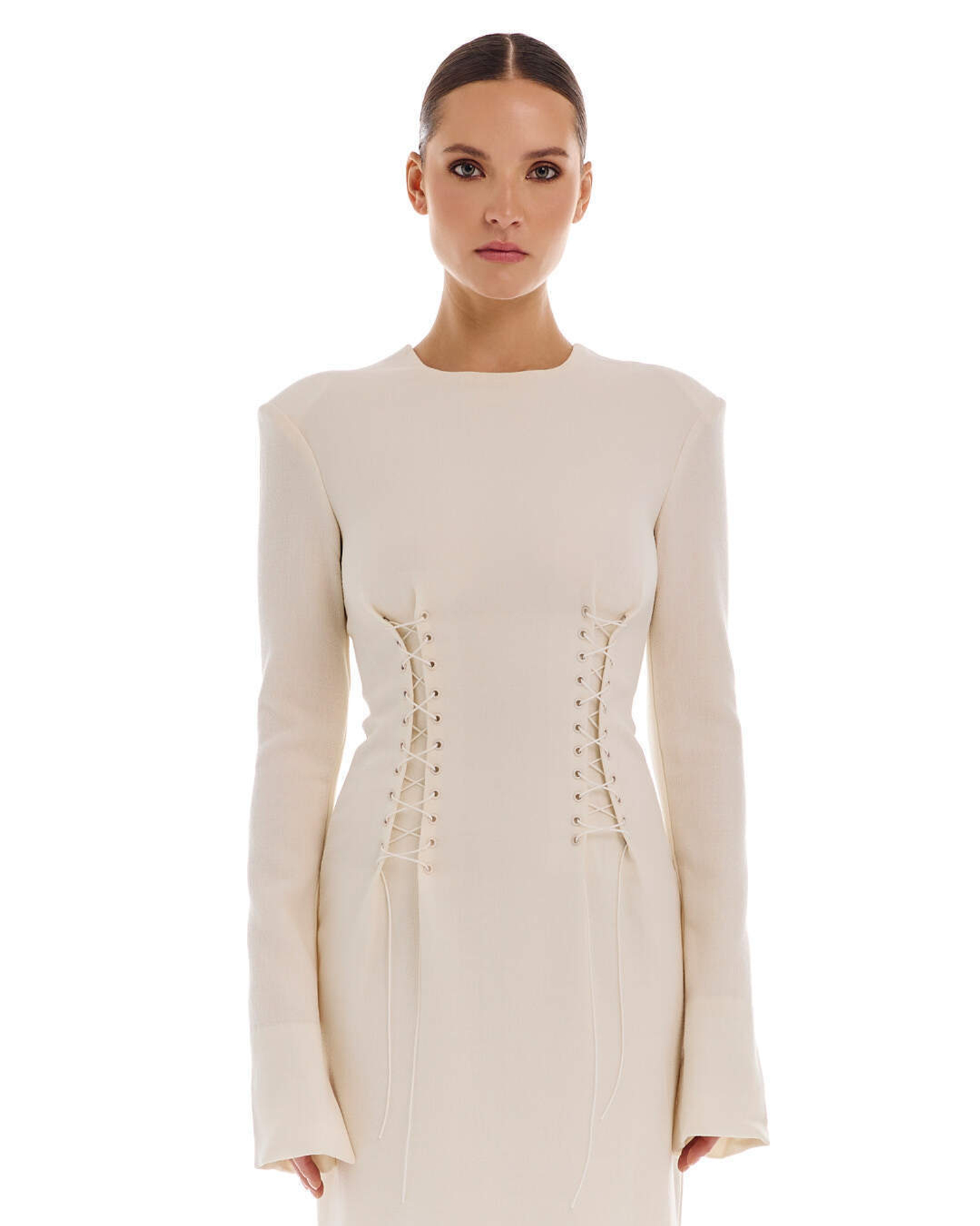 Платье CROIX (круа) светлое с люверсами