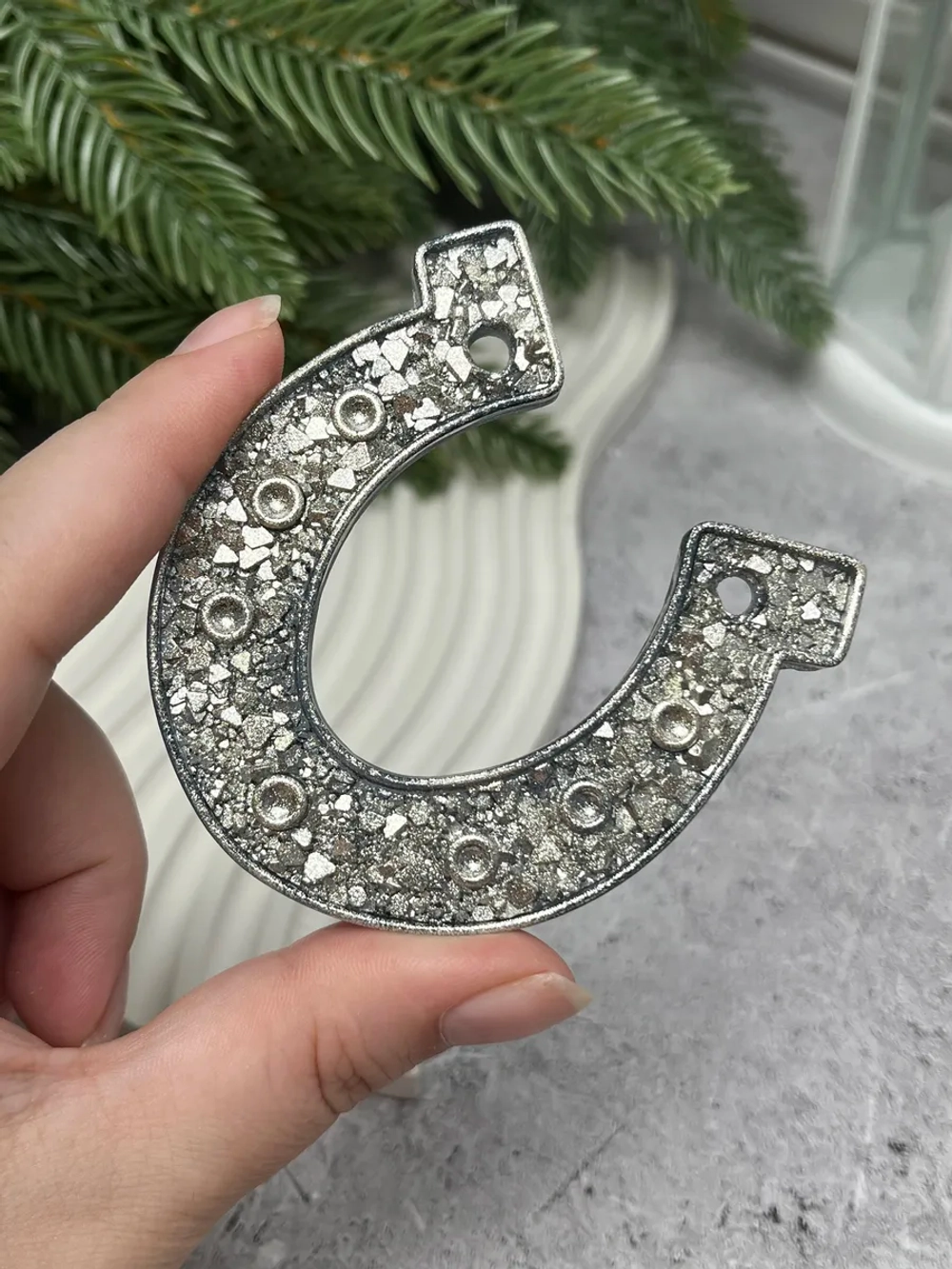 Новогодняя елочная игрушка Подкова