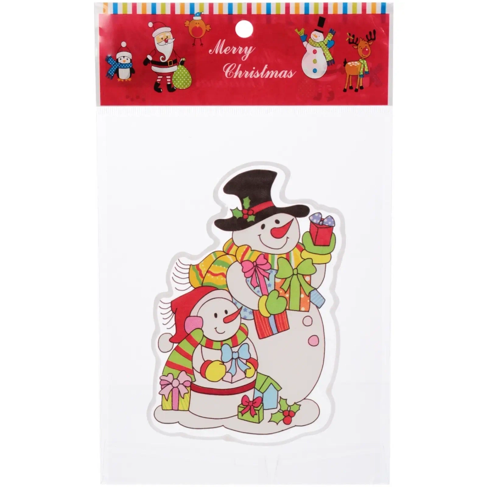 Наклейка на стекло «Зимние друзья!» 15*20 см