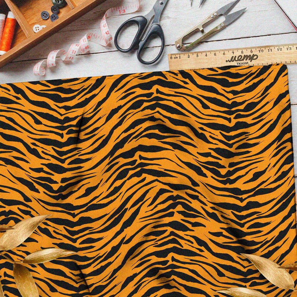 Ткань дюспо тонкий тигринный узор