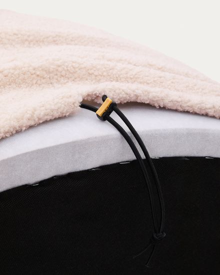 Чехол на пуф Kaeli из розового букле Ø 43 см