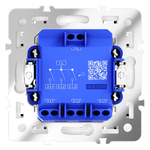 Выключатель встраиваемый VOLTUM S70 трехклавишный 10А, (белый глянцевый)
