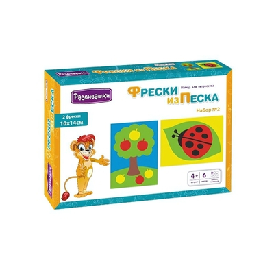 Фреска из песка №2 "Божья коровка-Яблоня" (Развивашки)