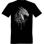 Футболка с принтом «Дракон Среброкрылый», цвет черный, р-р 52