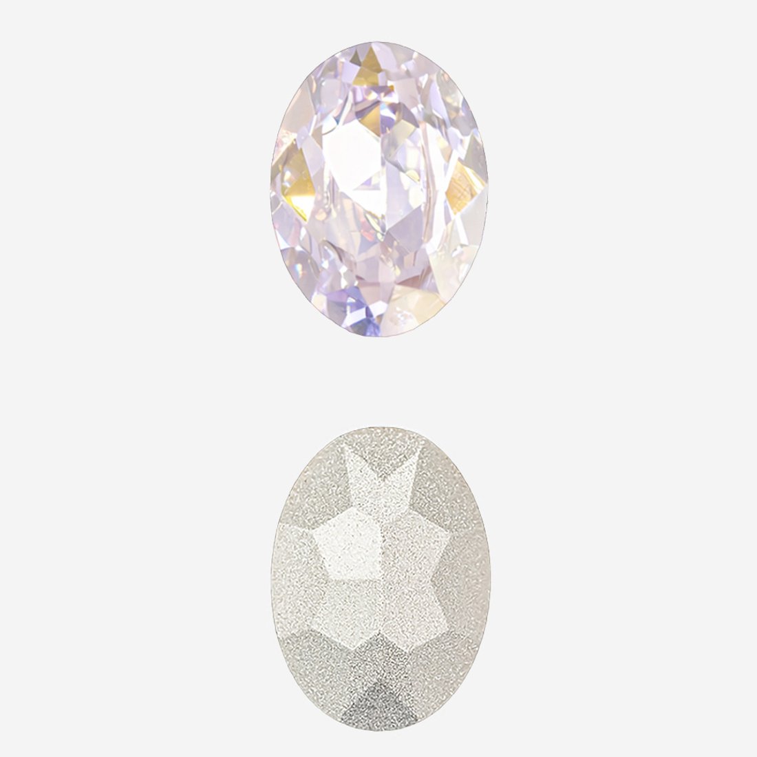 Кристалл Овал (Oval Fancy Stone), оттенок "Розовый перламутр"/"Pink Mother of Pearl", 14*10мм