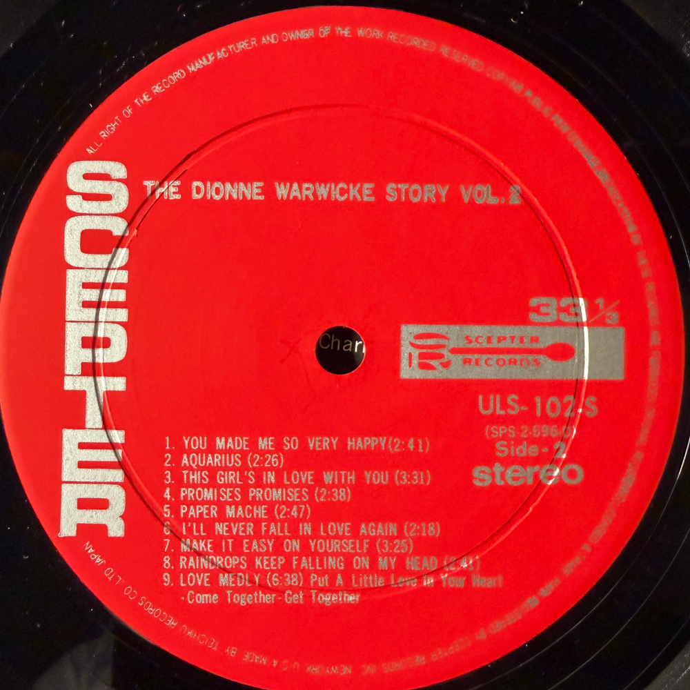 Dionne Warwicke ‎– The Dionne Warwicke Story Vol. 1・2 2LP (Япония 1972г.)Т