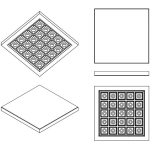 Резиновая плитка Sgm Tile&amp;Roll 90%, 500х500 мм 35 мм до 10м2