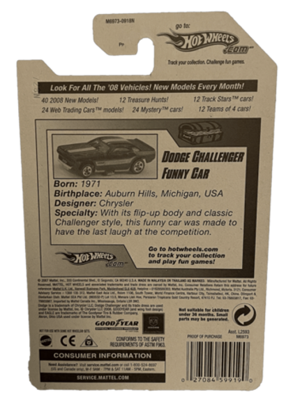 Hot Wheels Treasure Hunt Dodge Challenger Funny Car (2008)