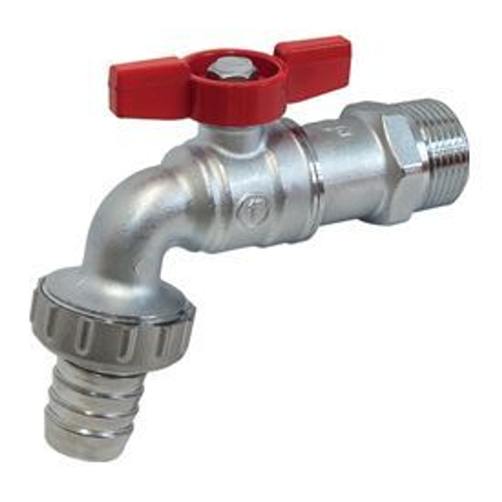 Кран шаровый с патрубком для шланга Giacomini R620 3/4*