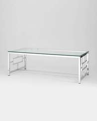 Журнальный стол 120*60 БРУКЛИН серебро