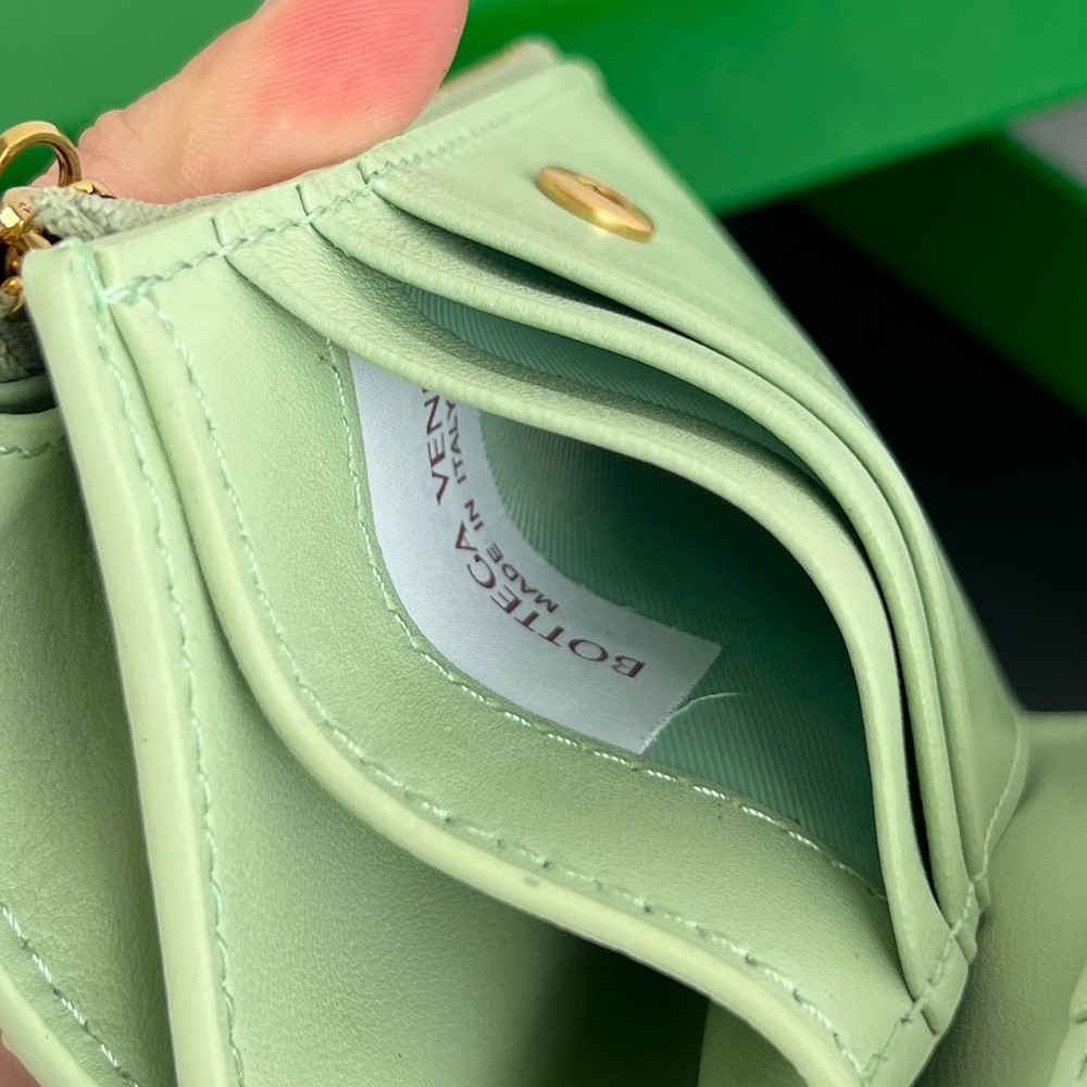 Bottega Veneta Small Intrecciato Bi-Fold Zip Wallet