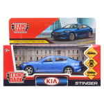 Модель ин. мет. "Kia Stinger" 12см, двери, багаж. синий, в коробка STINGER-12-BU (Технопарк)