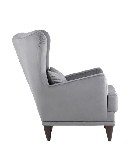 Кресло Скотт велюр серый