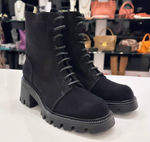 Ботинки женские на каблуке Fratelli Rossetti черный нубук