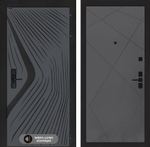 Входная дверь Лабиринт LEOLAB - 24 Графит софт