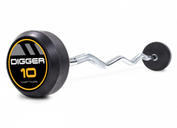 Комплект изогнутых фиксированных обрезиненных штанг 5 шт от 10 до 20кг