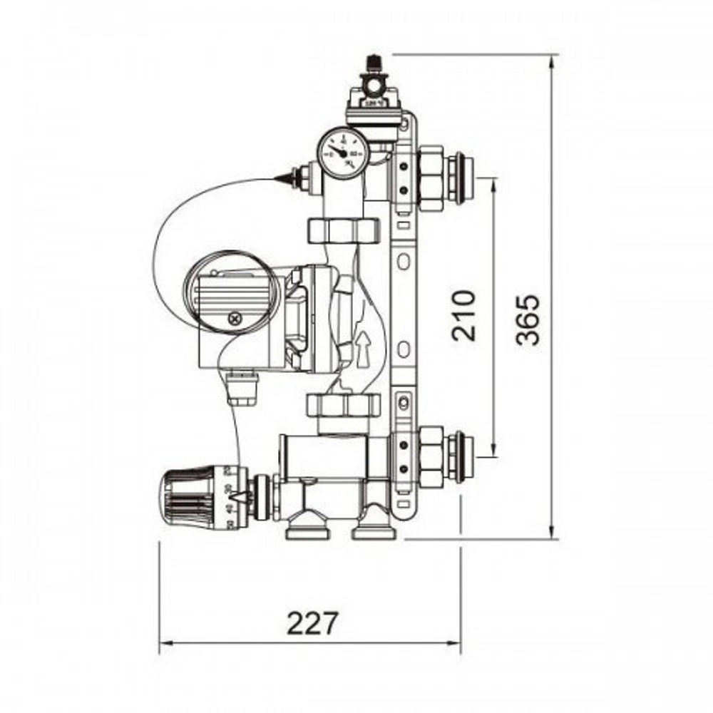 Насосно-смесительный узел ELITELINE (без насоса)
