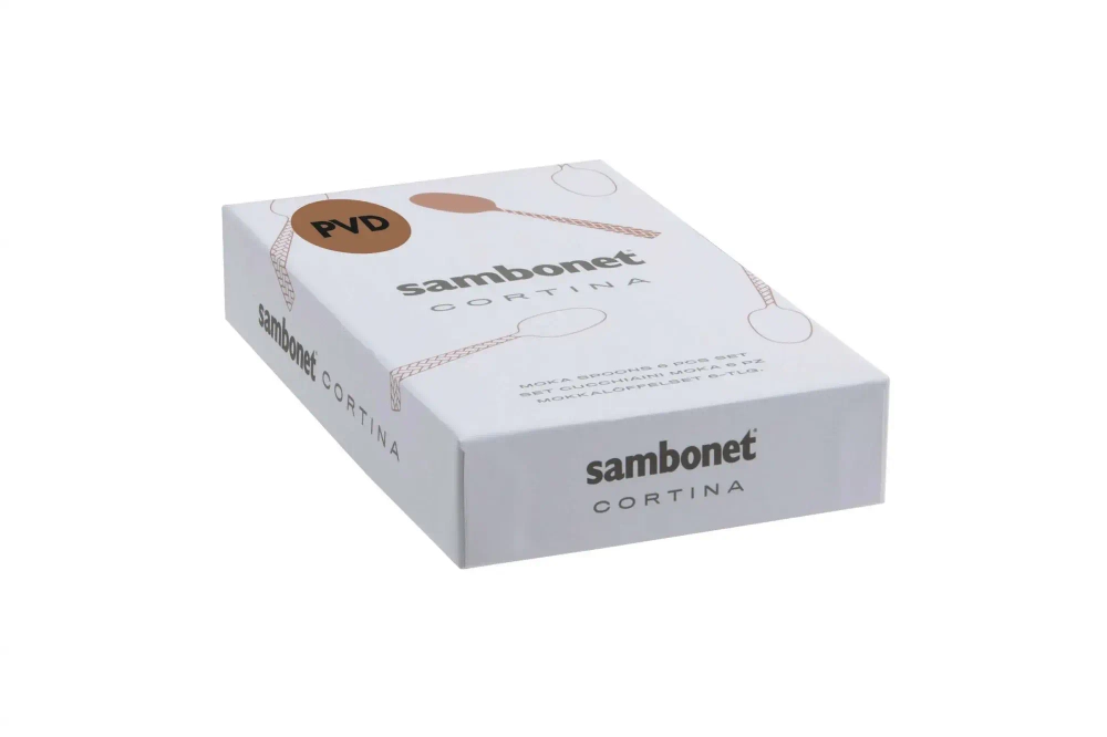 Sambonet Набор из 6 ложек для эспрессо Cortina PVD Gold