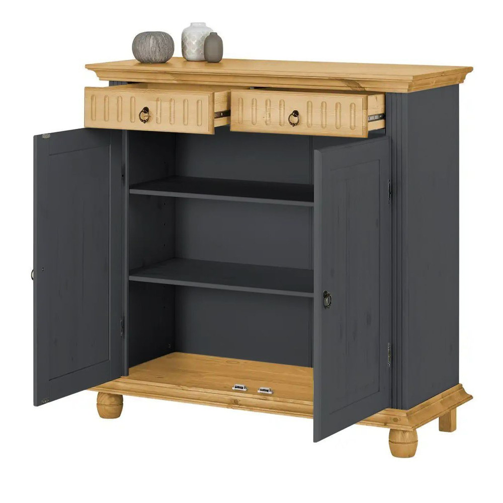 Комод Хельсинки в прихожую для обуви и вещей из сосны