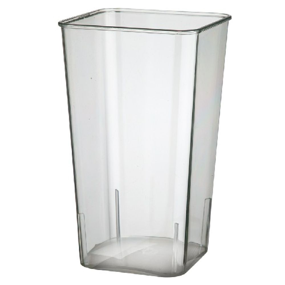 Вазон "Square" (пластик) 14x11xH24,5см (Прозрачный)