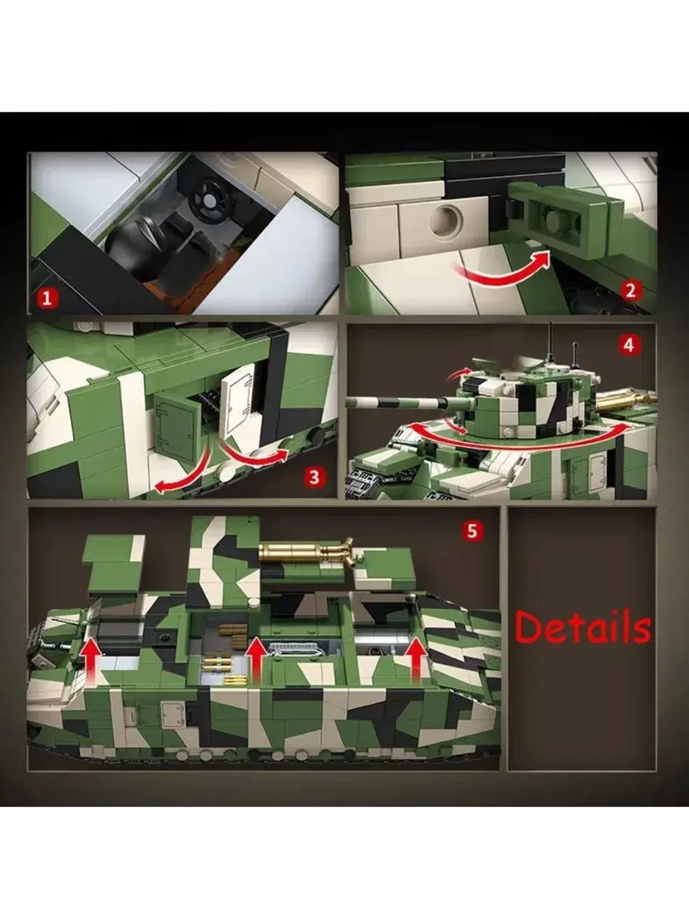 Конструктор Сверхтяжелый танк Старая гвардия 2288 деталей